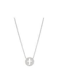 SMART JEWEL® - Collier Mittelteil rund mit Zirkonia, Silber 925 - silber