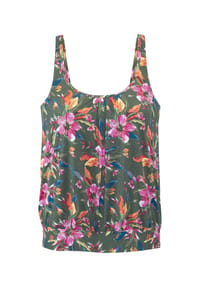 LASCANA - Tankini- Top Malia, Raffung, für Damen - 7743/ OLIV PRINT