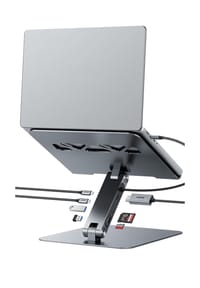 MANIKE - Laptop Ständer mit 7-in-1 USB-C Docking Station - 