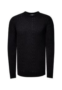 RUSTY NEAL® - Strickpullover mit angesagtem Design - Schwarz