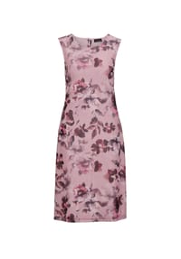 GOLDNER - Kurzgröße:  Elegantes Kleid aus weichem Mesh - rosenquarz / purpur / gemustert