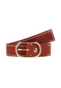 B.BELT - Fiesta Nietengürtel Leder - braun