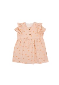 maximo® - GOTS BABY GIRL-Kleid, Kurzarm Musselinstoff, Futter - blassrosa-blümchen
