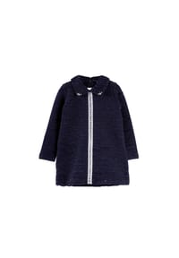 Solang - Kleid mit Perlenkragen - Navyblau