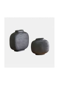 LOBERON - Vase 2er Set Fjordis schwarz - schwarz