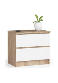 Akord - Nachttisch mit 2 Schubladen - artisan-eiche