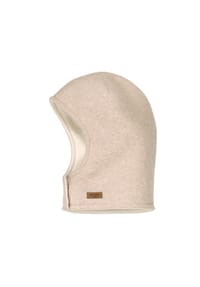 maximo® - GOTS MINI-Schlupfmütze Baumwollfleece, Klettverschluß - graumeliert