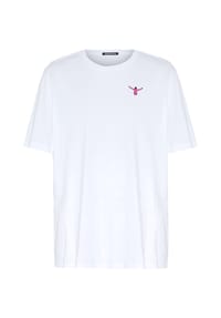CHIEMSEE - T-Shirt Rundhalsshirt mit Neon-Logoprint - 11-0601 Bright White