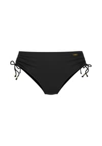 LASCANA - Simple Bikini-Slip, Seitenschnürung, Raffung, für Damen - BLACK