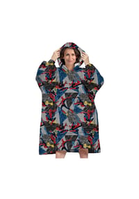 MARVEL - Spiderman Bequemer Überwurf mit Kapuze Kapuzen Poncho für Erwachsene i - 