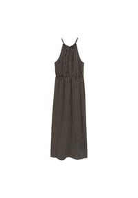 DENIM TOM TAILOR - Sommerkleid, Neckholder, Knopfverschluss, für Damen - 37995 BLACK BEIGE