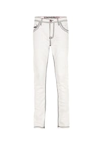 CIPO & BAXX® - Jeans DENIM bequeme Jeans mit auffälligen Kontrastnähten, CD601 - WHITE