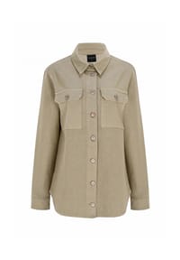 freshlions - Hemdjacke Lidia im klassischen Design - beige