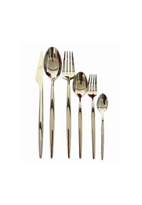 SCHÄFER ELEKTRONIK - 36-tlg. Besteckset in Champagnergold aus 18/10-Edelstahl - Champagnergold OneSize