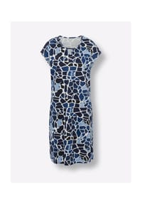 SIEH AN! - Sommerkleid - champagner-marine-bedruckt