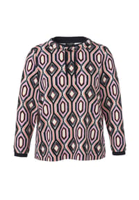 VIA APPIA -DUE- - Sweatshirt in großen Größen - marine multicolor