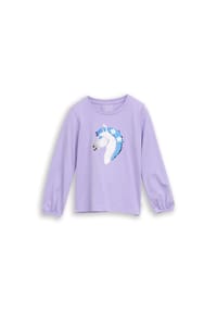 TOM TAILOR - Langarmshirt, Pailletten, für Kinder - 40576 SWEET PURPLE