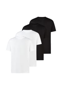 LERROS - T-Shirt 4er Pack Basic - Dunkelblau / weiß