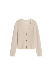 Marc O'Polo - Damen Strickjacke - CARDIGANS LONGSLEEVE, V-Neck, Baumwolle - Beige