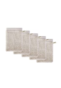 herzbach home - Waschhandschuhe Pura 5er Set, made in Portugal - Anthrazit