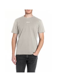 REPLAY - T-Shirt, Baumwolle, für Herren - 011 NATURAL WHITE