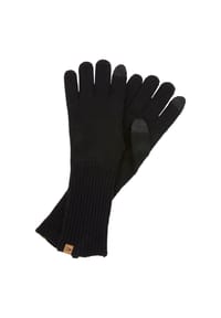 camel active - Kaschmirhandschuhe mit Rippenstruktur - Dunkelblau