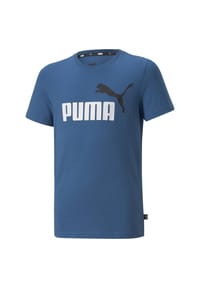 PUMA® - Jungen T-Shirt - ESS+ 2 Col Logo Tee, Rundhals, Kurzarm, uni - Blau (Lake Blue)