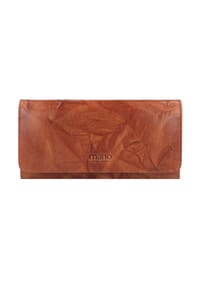 mano Donna Aurona RFID - Donna Aurona Geldbörse RFID Leder 19 cm - cognac