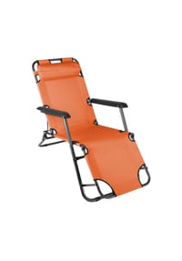 VCM. - Sonnenliege | Gartenliege | Maße ca. 155 x 46 cm | Gartenliege klappbar | Gartenmöbel | Sonnenstuhl | Orange - Orange