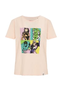 RE:COVERED - T-Shirt Pop Art Portrait mit coolem Print - Pink