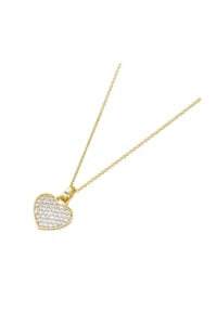 SMART JEWEL® - Kette Herz mit Zirkonia, Silber 925 - gold