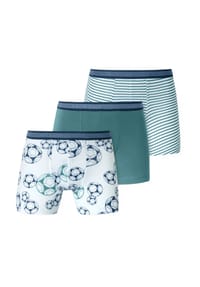 SCHIESSER - 95/5 Shorts, 3er-Pack, Logo-Bund, für Kinder - 901 TÜRKIS