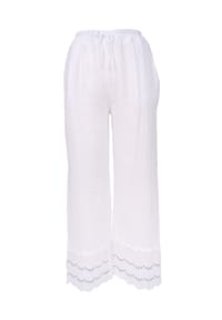Seasons of April - Stoffhose INES MUSSELIN Musselin Hose mit Lochstickerei und elast. Bund - Butterlemon