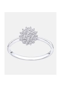 Diamant L'eternel - Cluster Ring, mit Diamant, 375 Weißgold - white gold