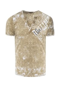 RUSTY NEAL® - T-Shirt im coolen Used-Look-Design - Anthrazit