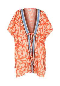 MANGUUN - Poncho, Schnürung, für Damen - ORANGE ORIGINAL
