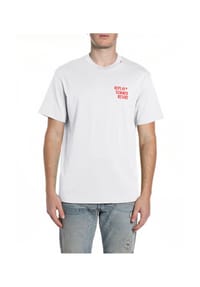 REPLAY - T-Shirt, Baumwolle, für Herren - 011 NATURAL WHITE