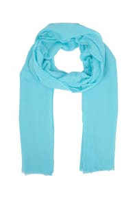 Seasons of April - Damen Seidenschal Alessandra Schal Elegant, dünn, leicht & weich, mit kurzen Fransen - blau