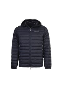 ARMANI EXCHANGE - Herren Daunenjacke - Steppjacke mit Kapuze, Reißverschluss, Echte Daunen, Warm Gefüttert - Schwarz