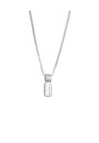 KUZZOÍ - Halskette Anhänger Topas Weiß 925 Sterling Silber - Silber