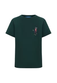 cat e lolette - Grünes T-Shirt Neujahrskatze - grün