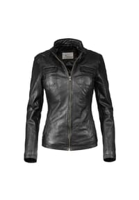 7eleven - Lederjacke SEFLAVIA mit Stehkragen - Schwarz