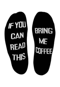 normani® - 2 Paar Herrensocken mit witzigen Sprüchen - Coffee/Nap