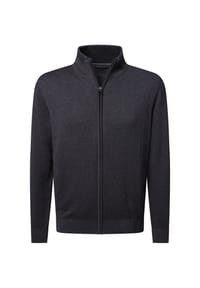 pierre cardin - Strickjacke mit durchgehendem Reißverschluss - Anthra