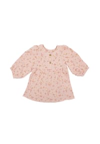 maximo® - GOTS BABY GIRL-Bluse langer Ärmel, Musselinstoff - altrosa