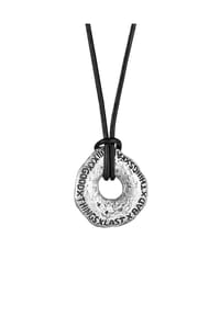 HAZE & GLORY - Halskette Y2K Choker Lederhalsband 925 Silber - Silber