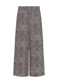MANGUUN collection - Stoffhose, Gummibund, für Damen - ABSTRCT PRNT GREEN