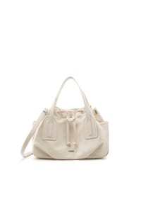 L.CREDI SADMA - Beuteltasche, Kunstleder, Tunnelzug, für Damen - DEEP GREEN