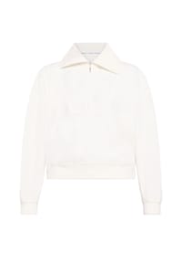 TRIUMPH - Schlafanzugoberteil Velour Rib, Stehkragen, für Damen - 00GZ SILK WHITE