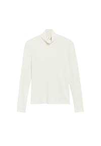 s.Oliver - Langarmshirt, Stehkragen, für Damen - 0700 WHITE